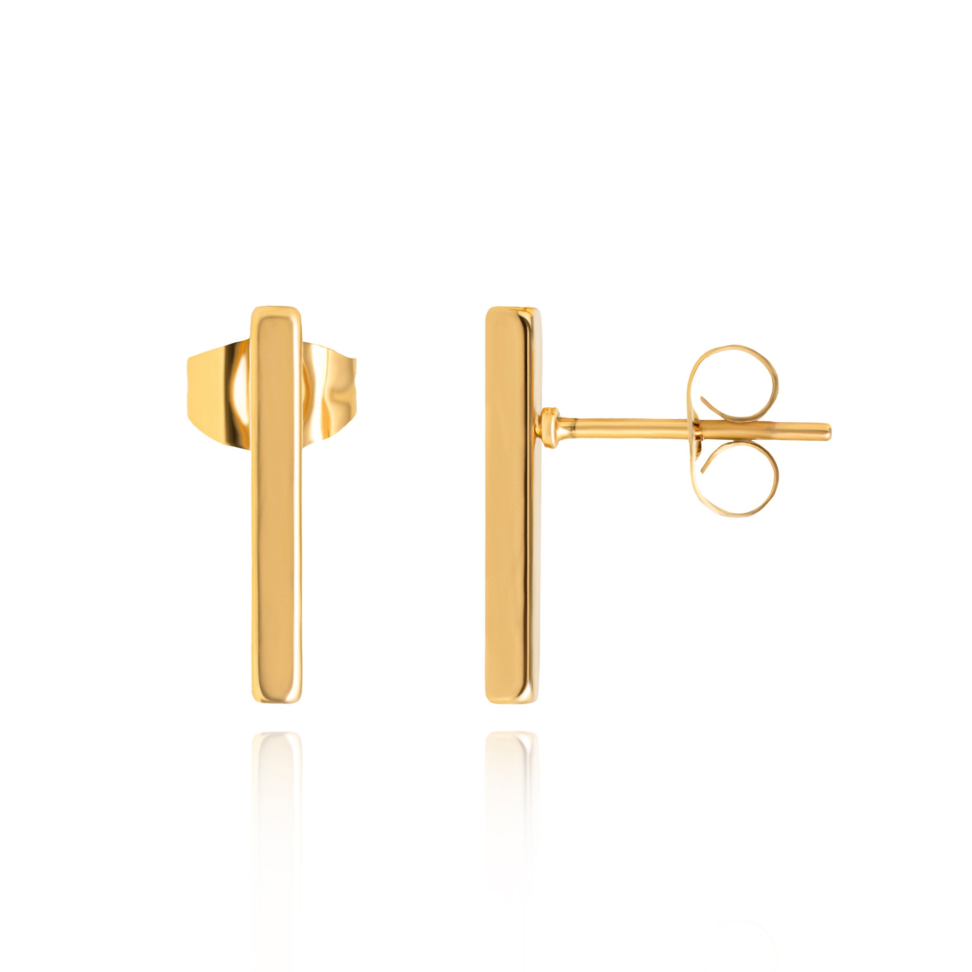 Thick Bar Stud Earrings