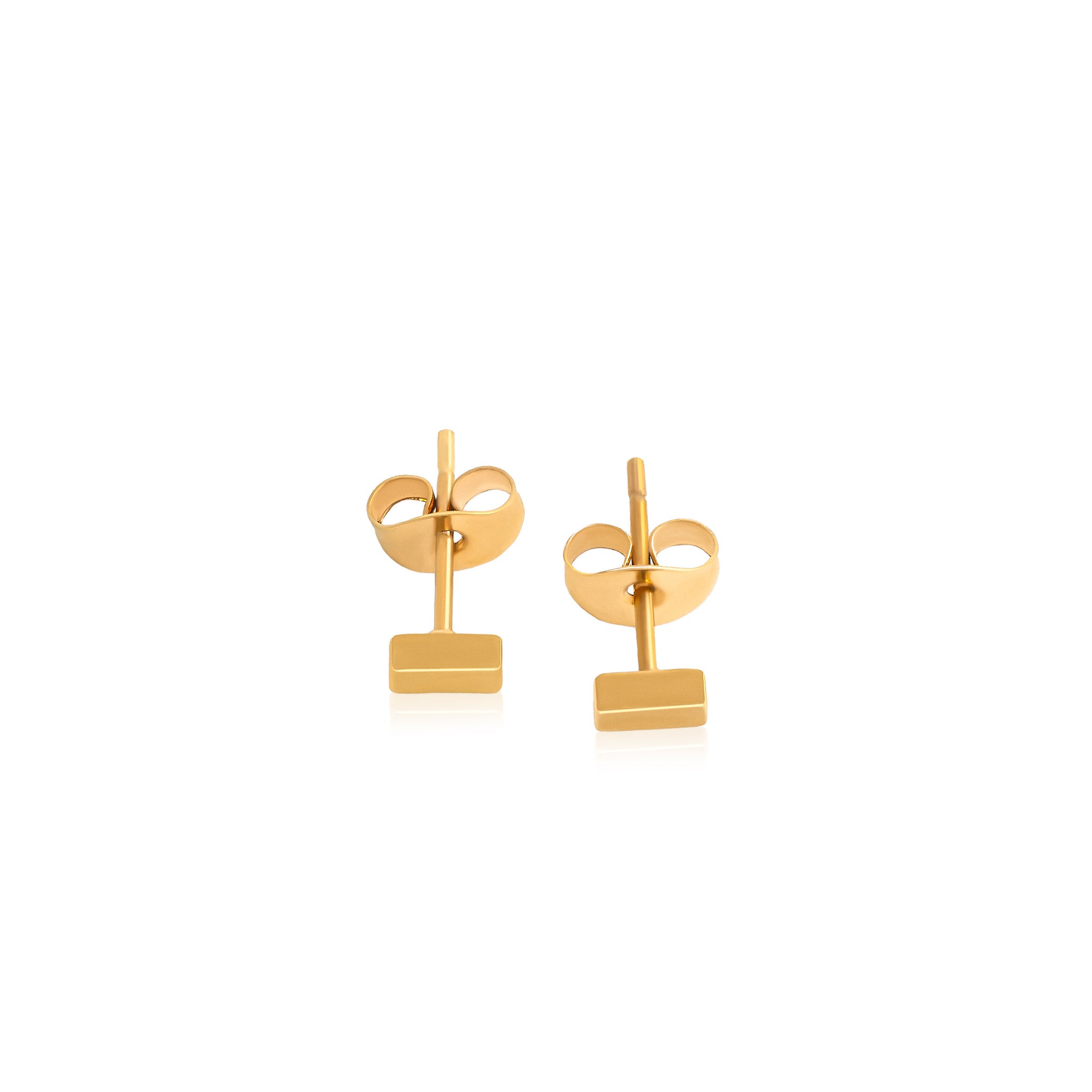 Thick Bar Stud Earrings