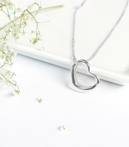 Dainty Open Heart Necklace