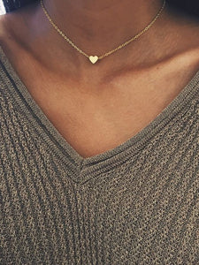 Women's Gold Heart Victoria Necklace