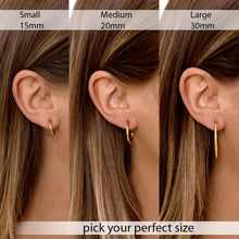Gold Hoop Earrings 15mm