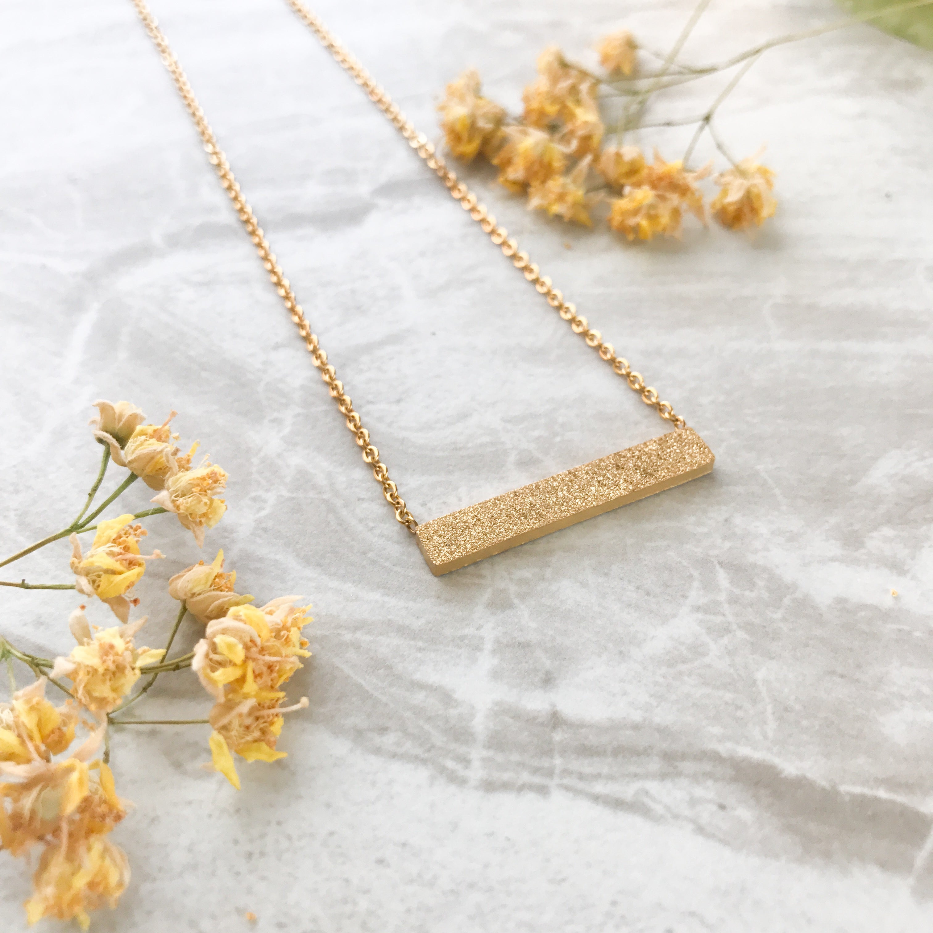 Druzy Bar Necklace Stardust Collection