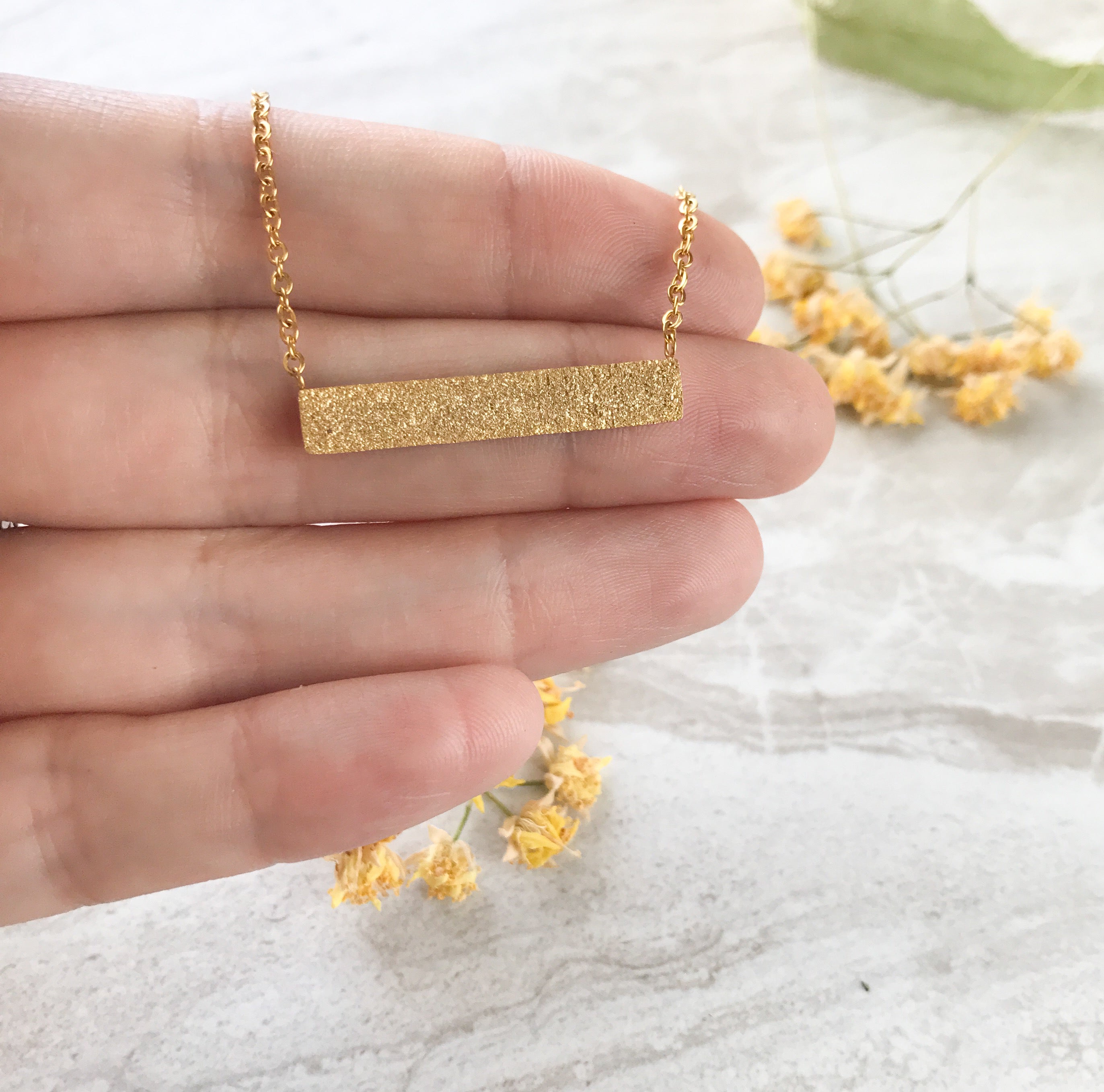 Druzy Bar Necklace Stardust Collection