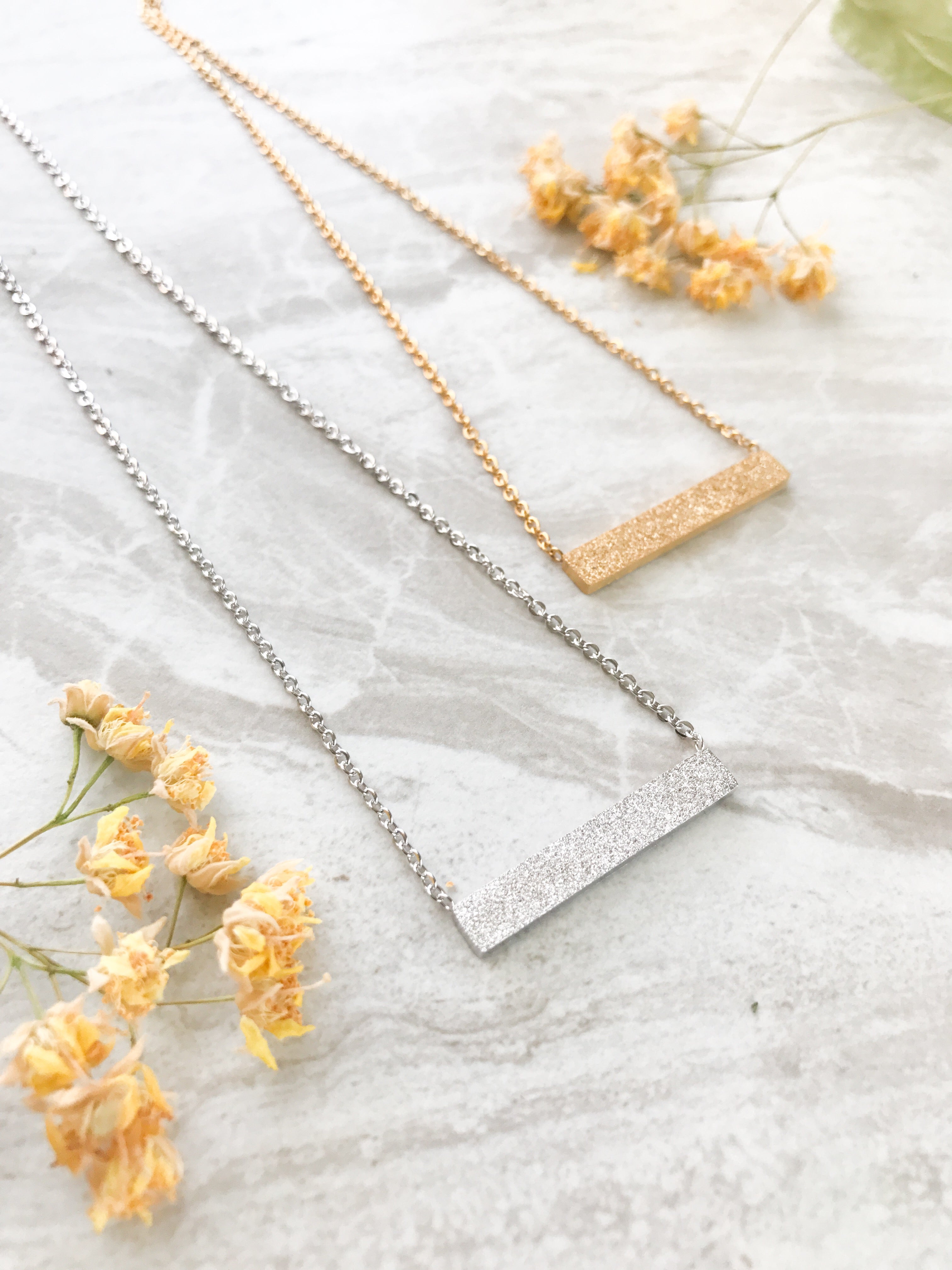 Druzy Bar Necklace Stardust Collection