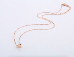 Silver "I Heart you" Tiny Women's Victoria Heart Necklace