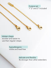 Necklace Extender 3 Piece Chain Set