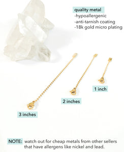 Necklace Extender 3 Piece Chain Set
