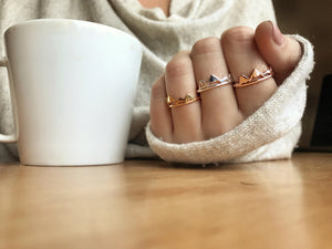 Mountain Ring - Gold Silver or Rose Gold