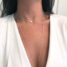 Silver "I Heart you" Tiny Women's Victoria Heart Necklace